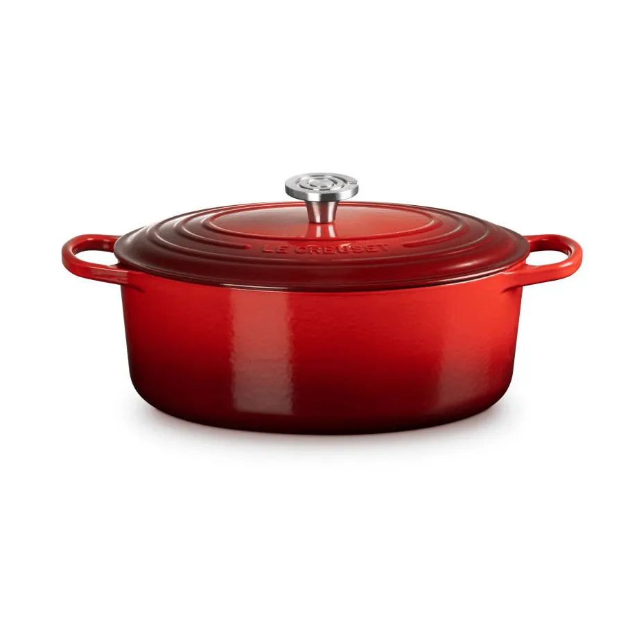 Le Creuset Signature gietijzeren ovale braadpan, Cerise, 6,3 l Le Creuset