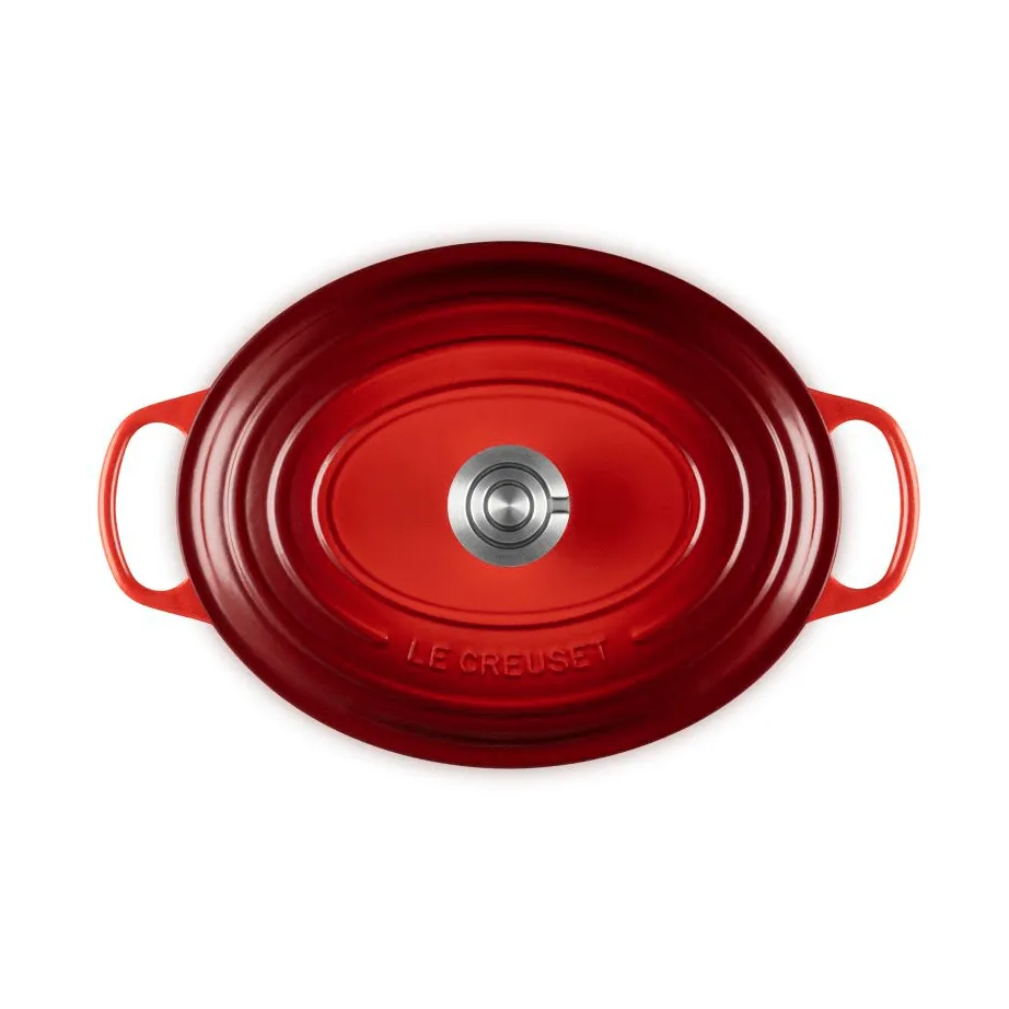 Le Creuset Signature gietijzeren ovale braadpan, Cerise, 6,3 l Le Creuset