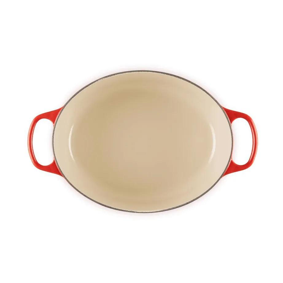 Le Creuset Signature gietijzeren ovale braadpan, Cerise, 6,3 l Le Creuset