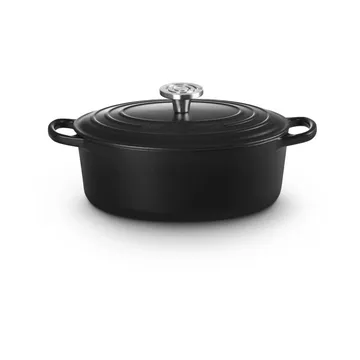 Le Creuset Signature gietijzeren ovale braadpan - Matte Black, 4,1 l - Le Creuset