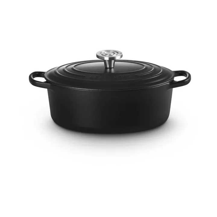 Le Creuset Signature gietijzeren ovale braadpan - Matte Black, 4,1 l - Le Creuset