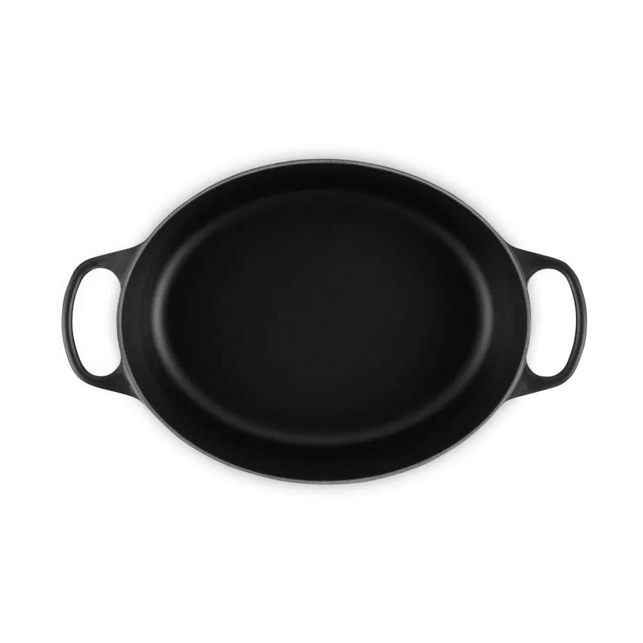 Le Creuset Signature gietijzeren ovale braadpan, Matte Black, 6,3 l Le Creuset
