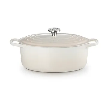 Le Creuset Signature gietijzeren ovale braadpan - Meringue, 6,3 l - Le Creuset