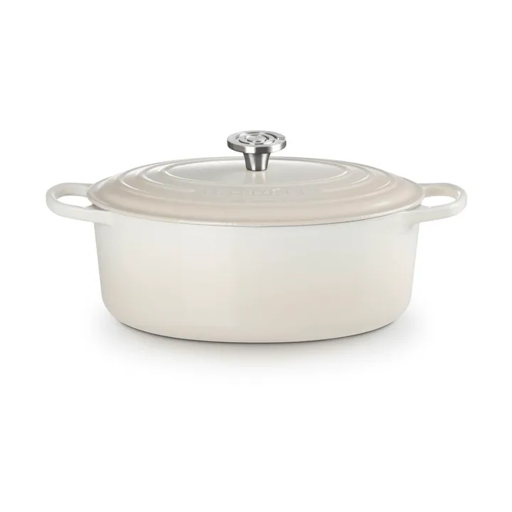 Le Creuset Signature gietijzeren ovale braadpan - Meringue, 6,3 l - Le Creuset