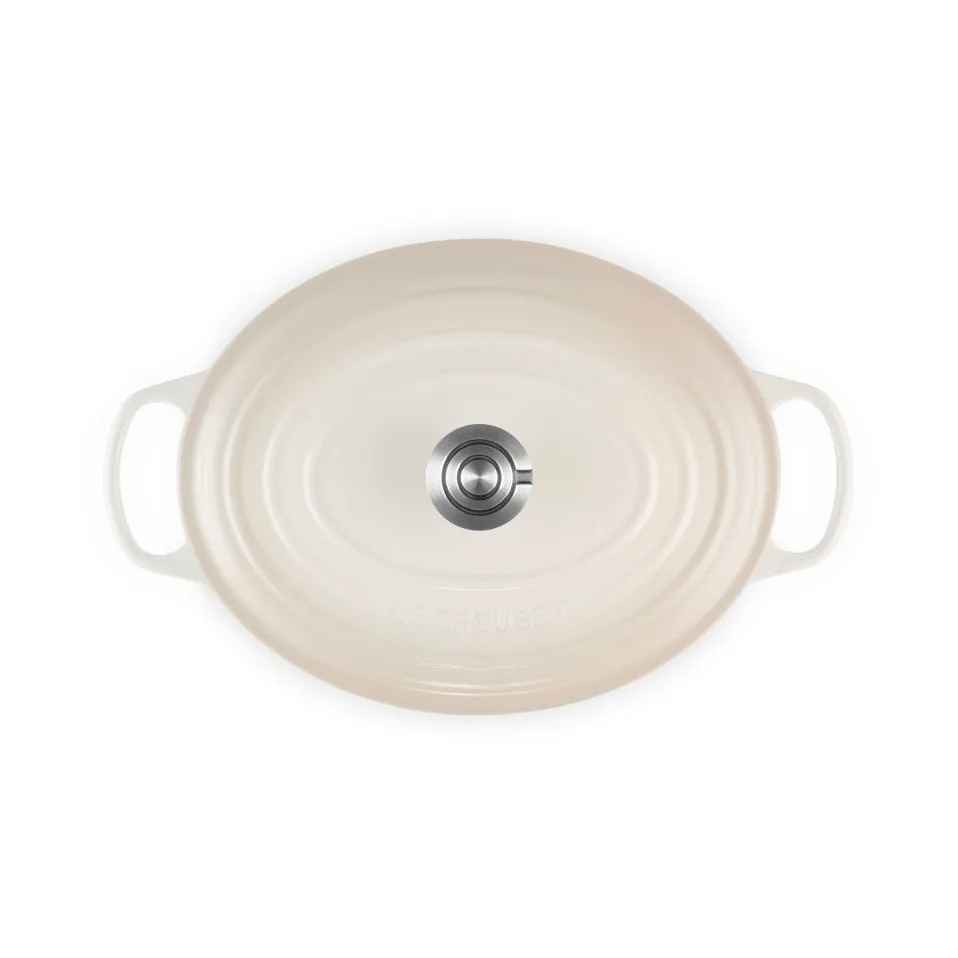 Le Creuset Signature gietijzeren ovale braadpan, Meringue, 6,3 l Le Creuset