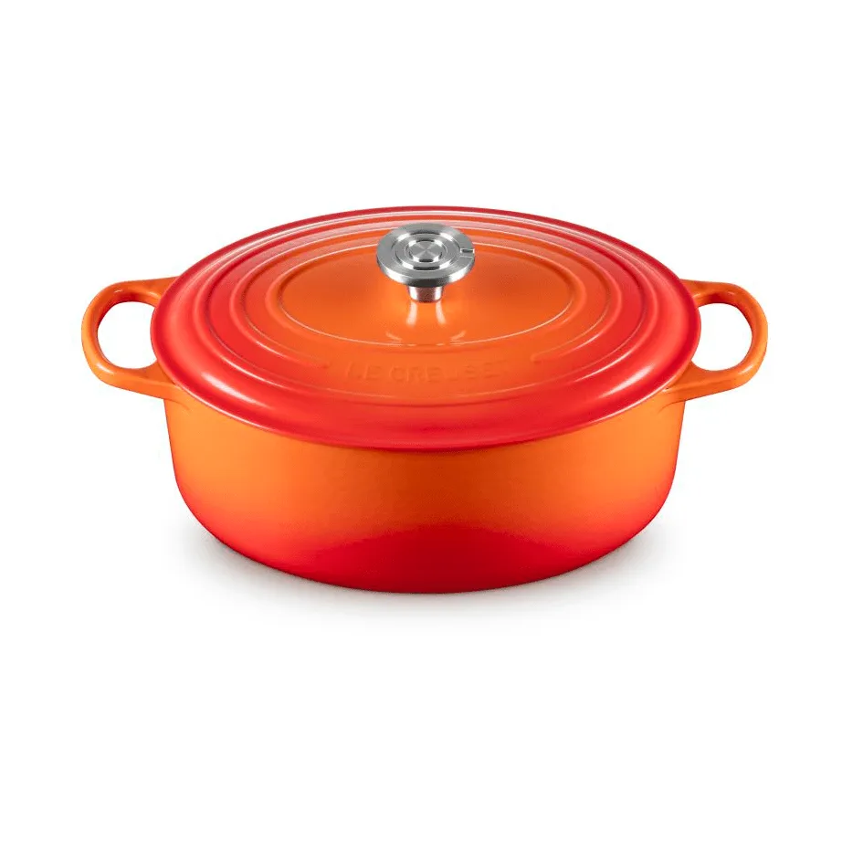 Le Creuset Signature gietijzeren ovale braadpan, Volcanic, 6,3 l Le Creuset