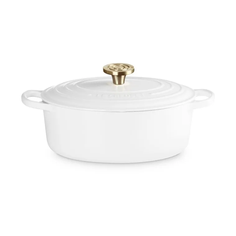 Le Creuset Signature gietijzeren ovale braadpan, White, 4,1 l Le Creuset