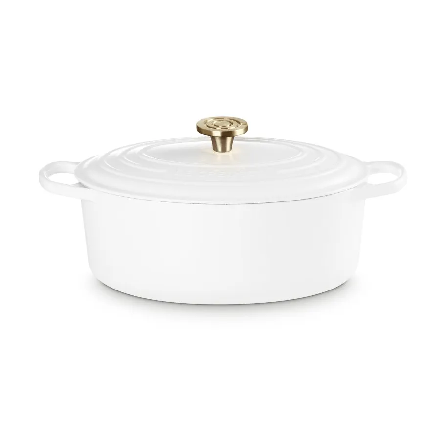 Le Creuset Signature gietijzeren ovale braadpan, White, 6,3 l Le Creuset