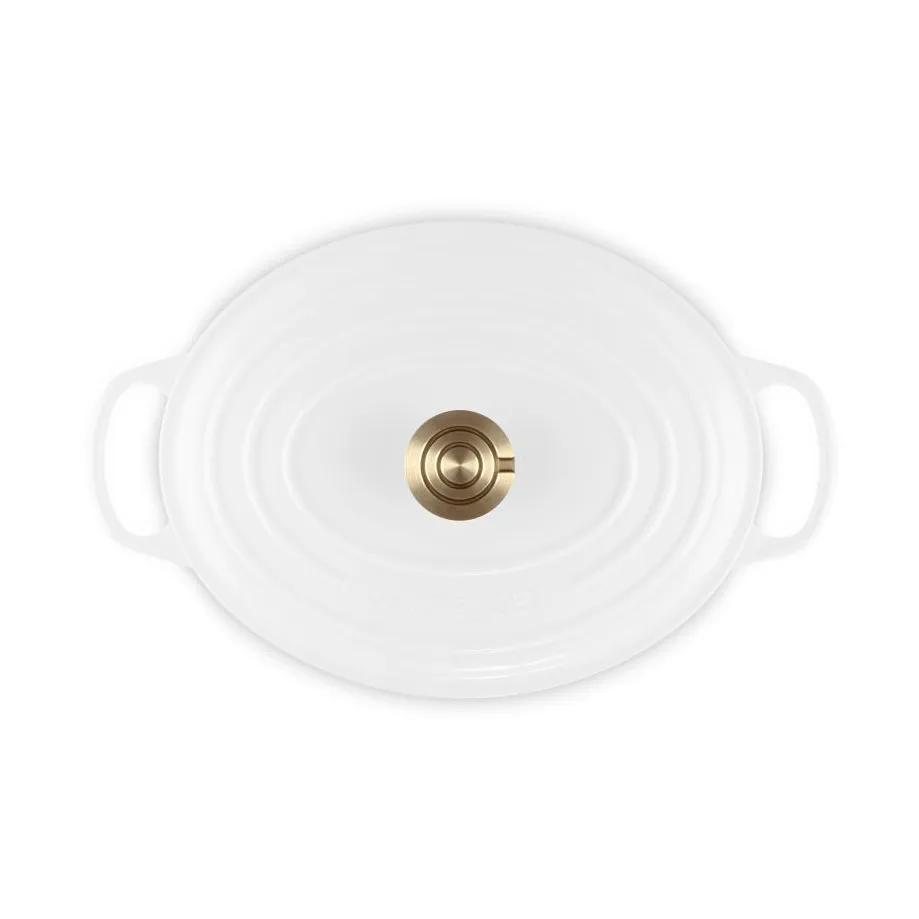 Le Creuset Signature gietijzeren ovale braadpan, White, 6,3 l Le Creuset