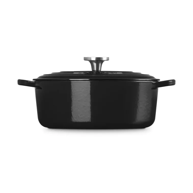 Le Creuset Signature gietijzeren ovale braadpan, Zwart, 4,1 l Le Creuset