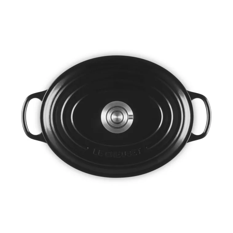 Le Creuset Signature gietijzeren ovale braadpan, Zwart, 4,1 l Le Creuset
