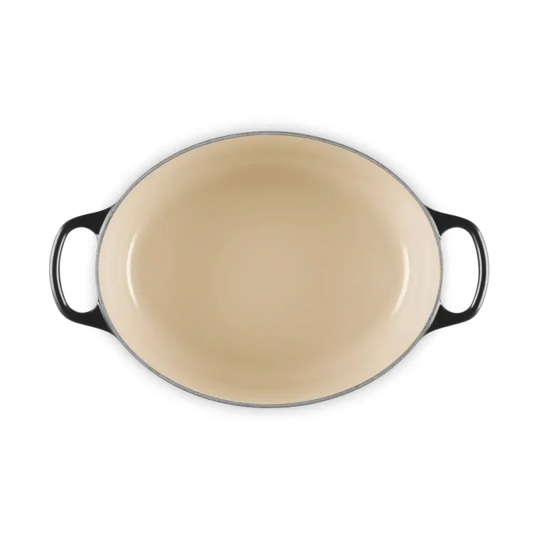 Le Creuset Signature gietijzeren ovale braadpan, Zwart, 4,1 l Le Creuset