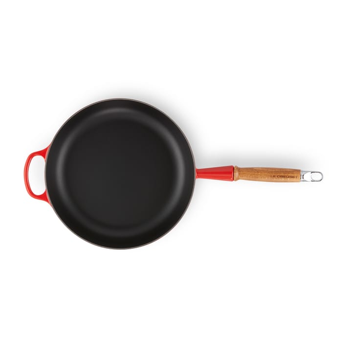 Le Creuset Signature hapjespan houten handvat 28 cm, Cerise Le Creuset