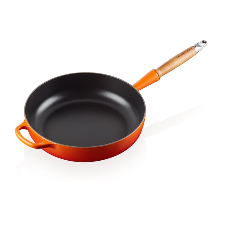 Le Creuset Signature hapjespan houten handvat 28 cm - Flame - Le Creuset