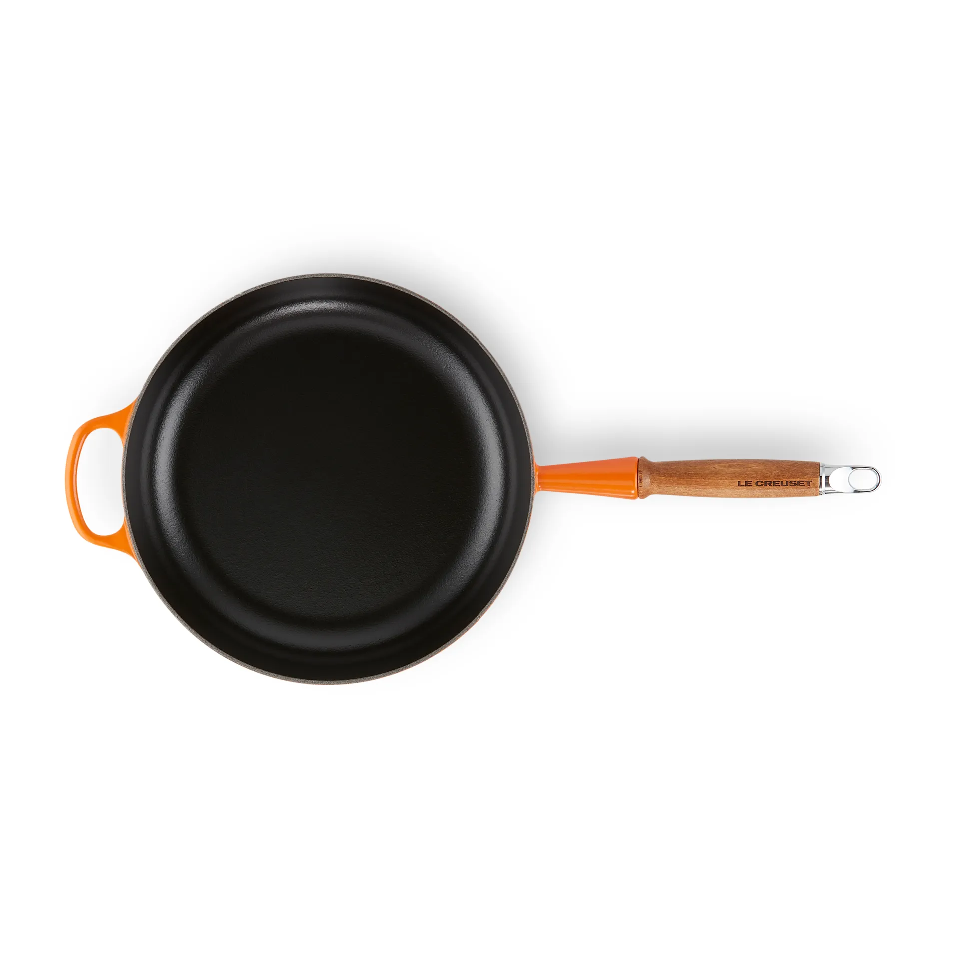 Le Creuset Signature hapjespan houten handvat 28 cm, Flame Le Creuset