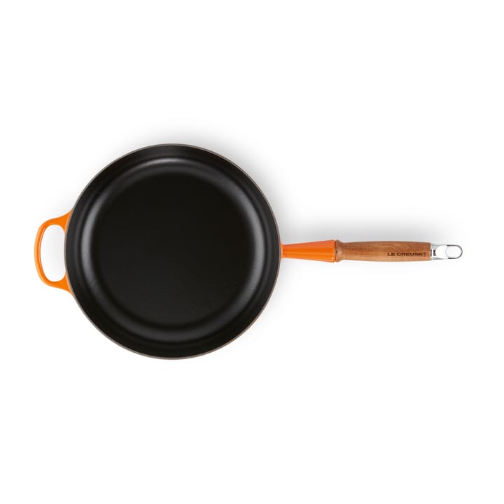 Le Creuset Signature hapjespan houten handvat 28 cm, Flame Le Creuset