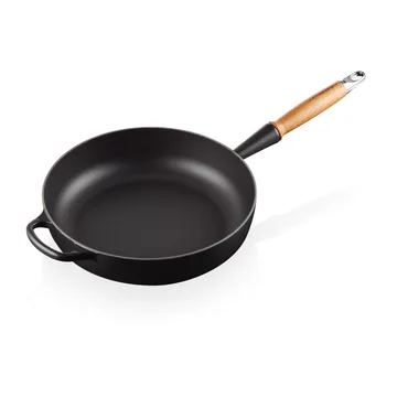Le Creuset Signature hapjespan houten handvat 28 cm - Matte Black - Le Creuset