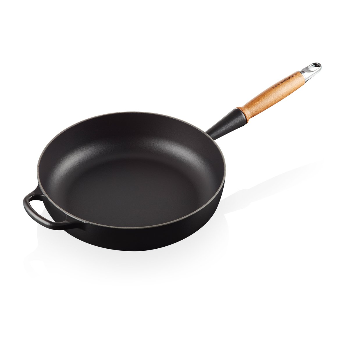 Le Creuset Le Creuset Signature hapjespan houten handvat 28 cm Matte Black