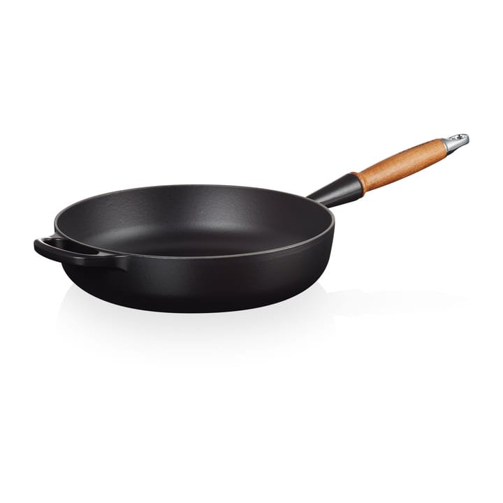 Le Creuset Signature hapjespan houten handvat 28 cm - Matte Black - Le Creuset