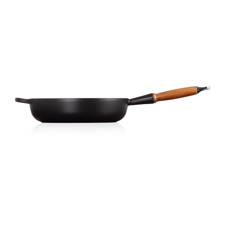 Le Creuset Signature hapjespan houten handvat 28 cm, Matte Black Le Creuset