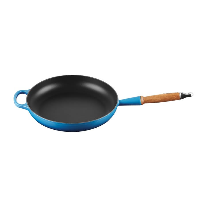 Le Creuset Signature koekenpan houten handvat 28 cm - Azure blue - Le Creuset