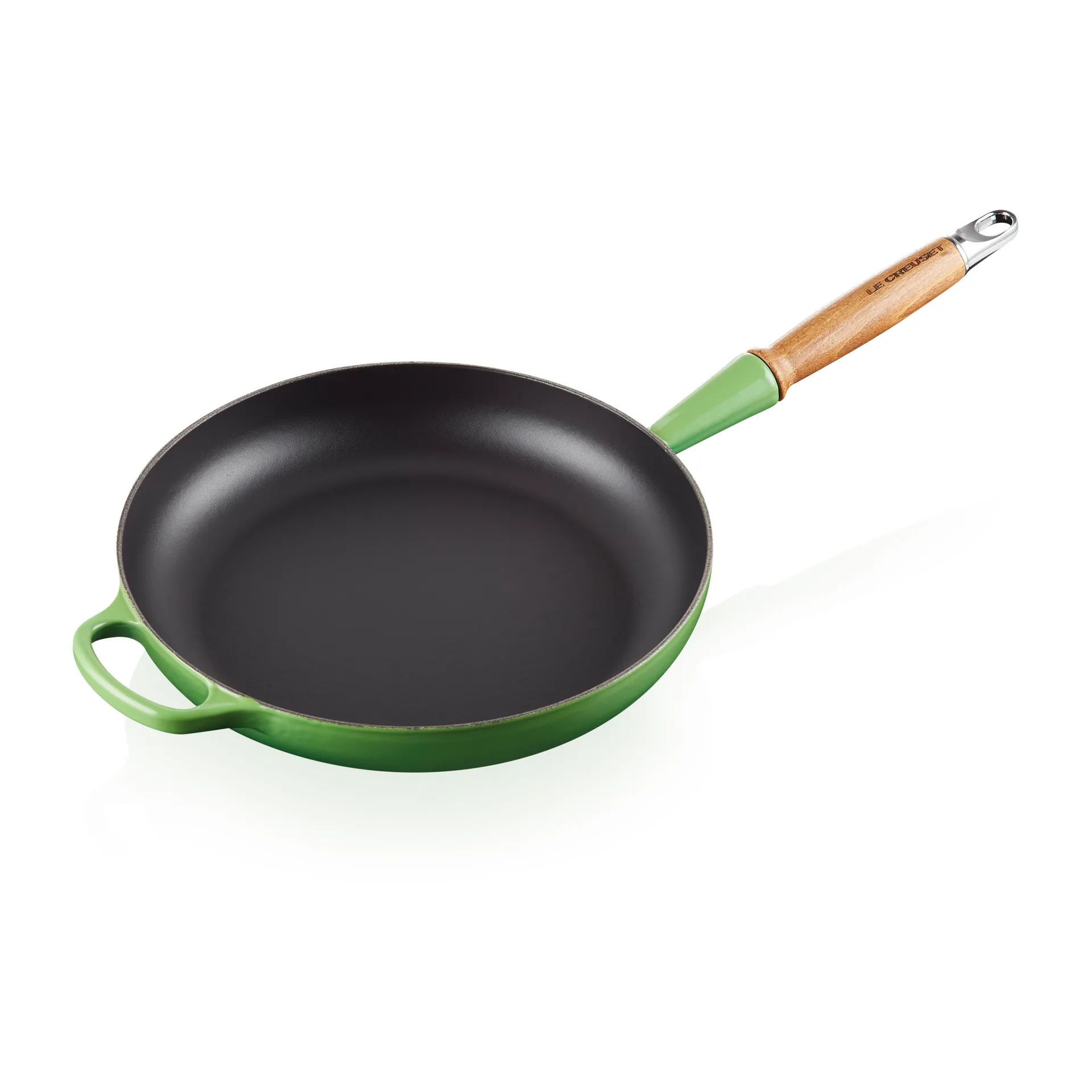 Le Creuset Signature koekenpan houten handvat 28 cm, Bamboo Green Le Creuset