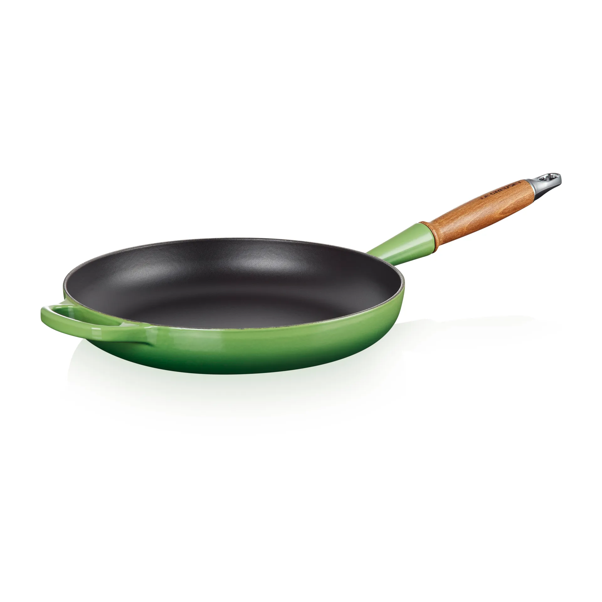 Le Creuset Signature koekenpan houten handvat 28 cm, Bamboo Green Le Creuset