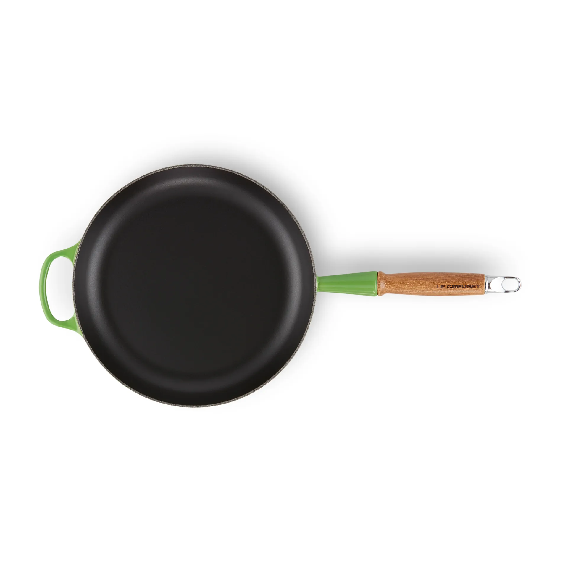 Le Creuset Signature koekenpan houten handvat 28 cm, Bamboo Green Le Creuset