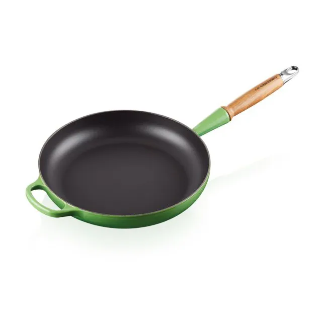 Le Creuset Signature koekenpan houten handvat 28 cm, Bamboo Green Le Creuset