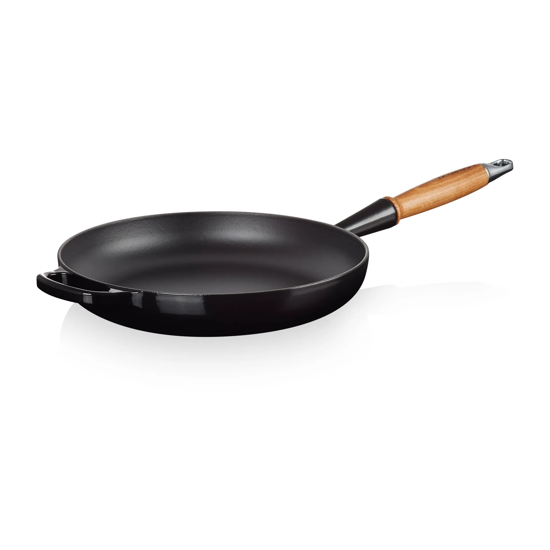 Le Creuset Signature koekenpan houten handvat 28 cm, Black Onyx Le Creuset