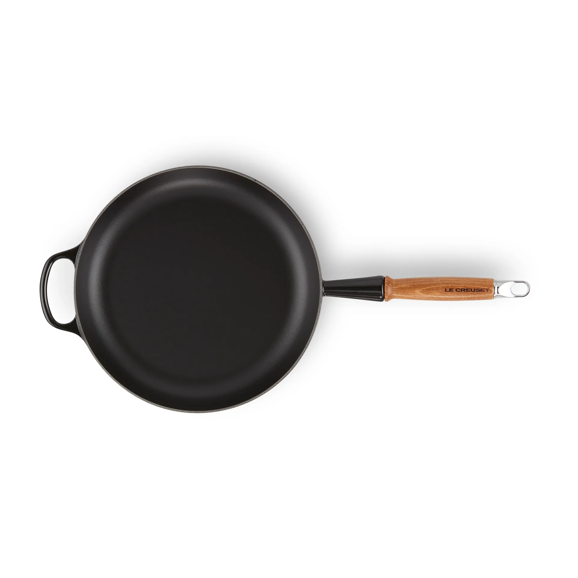 Le Creuset Signature koekenpan houten handvat 28 cm, Black Onyx Le Creuset