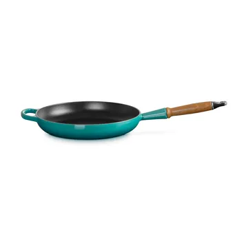 Le Creuset Signature koekenpan houten handvat 28 cm - Bleu Riviera - Le Creuset