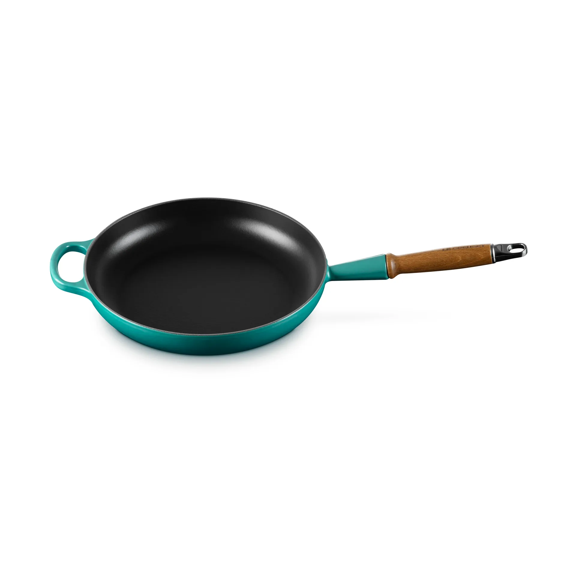 Le Creuset Signature koekenpan houten handvat 28 cm, Bleu Riviera Le Creuset