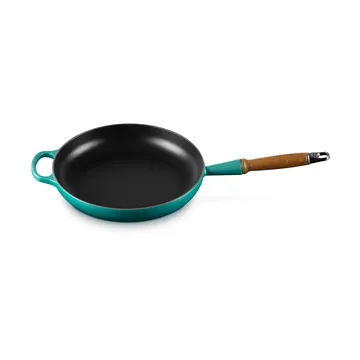 Le Creuset Signature koekenpan houten handvat 28 cm - Bleu Riviera - Le Creuset