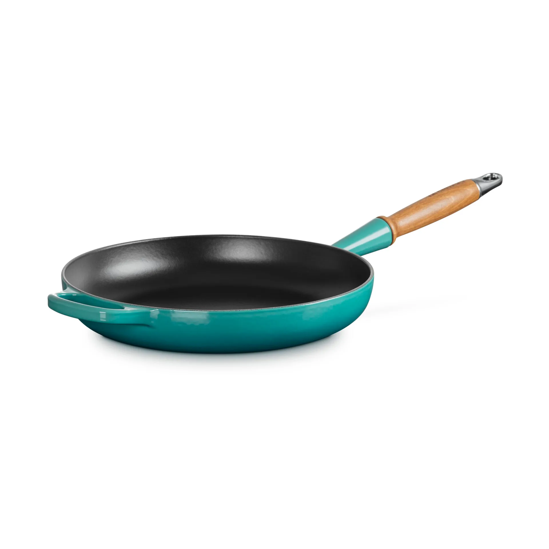 Le Creuset Signature koekenpan houten handvat 28 cm, Bleu Riviera Le Creuset