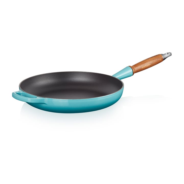 Le Creuset Signature koekenpan houten handvat 28 cm - Caribbean - Le Creuset