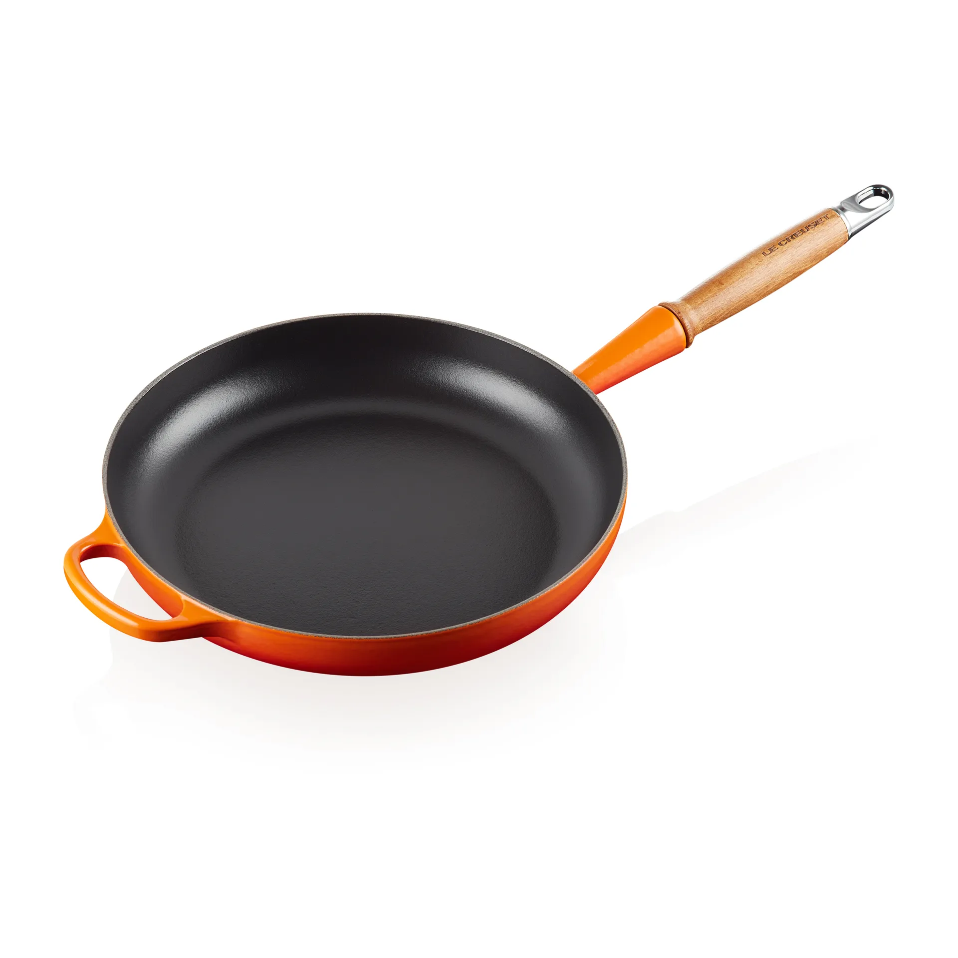 Le Creuset Signature koekenpan houten handvat 28 cm, Flame Le Creuset
