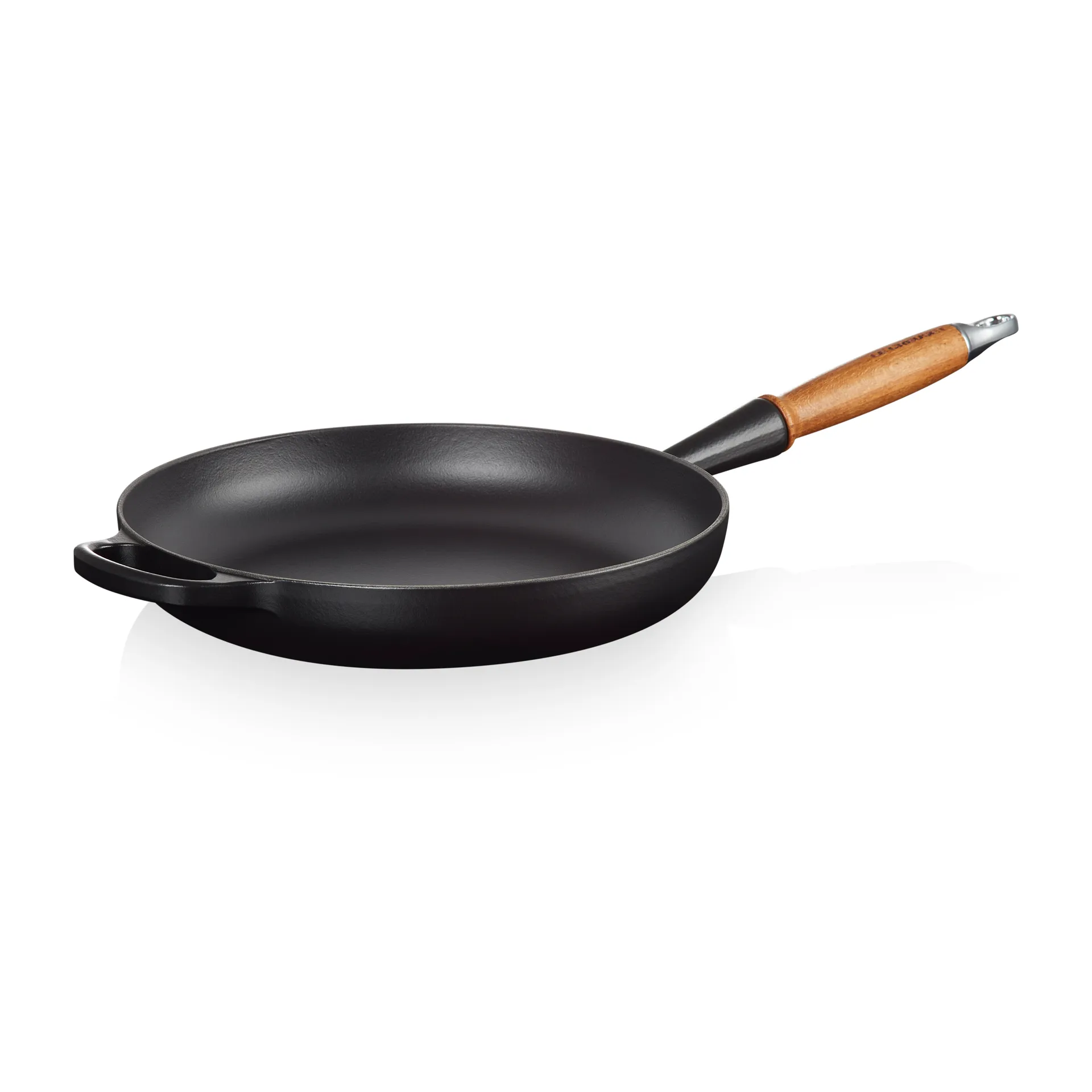 Le Creuset Signature koekenpan houten handvat 28 cm, Matte Black Le Creuset