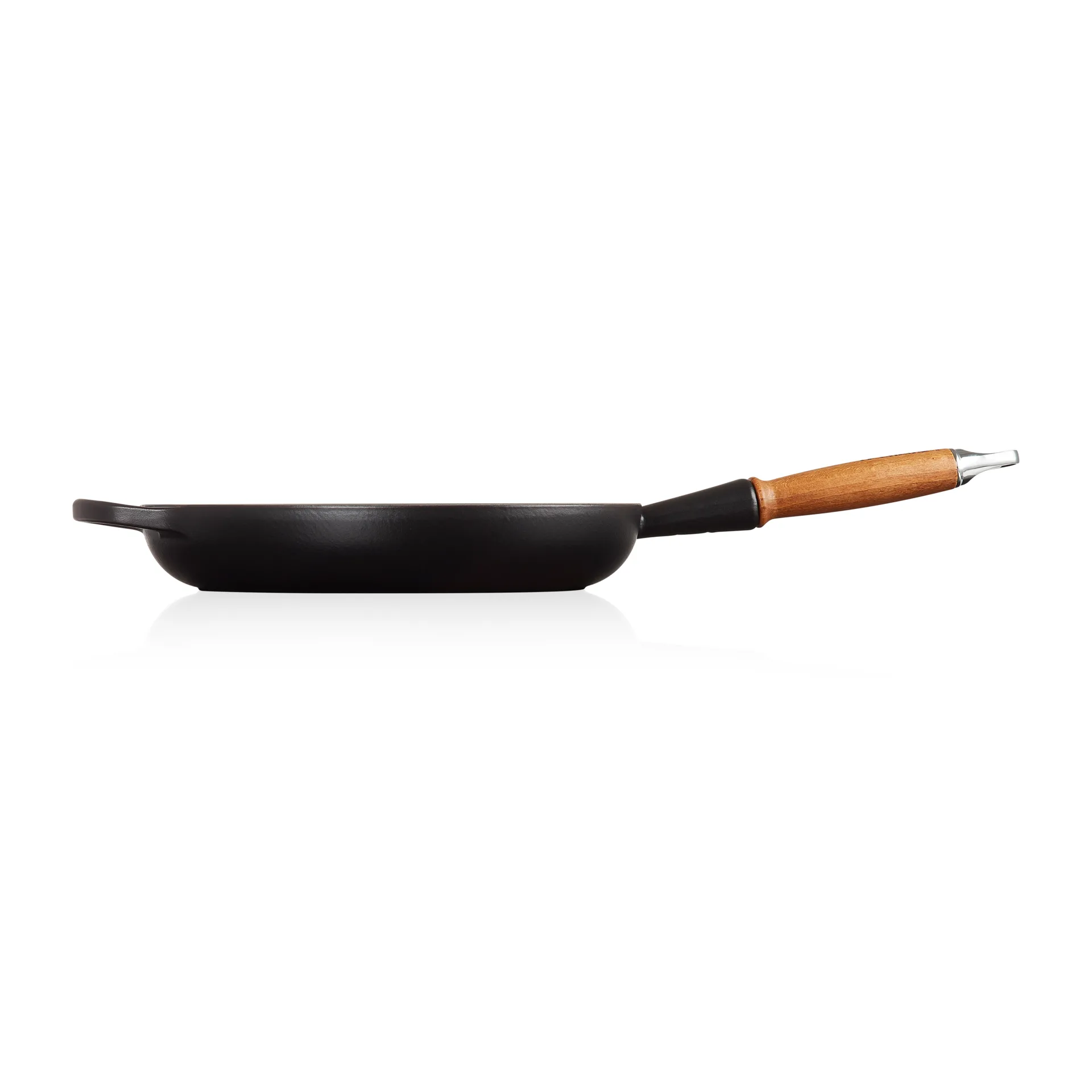 Le Creuset Signature koekenpan houten handvat 28 cm, Matte Black Le Creuset