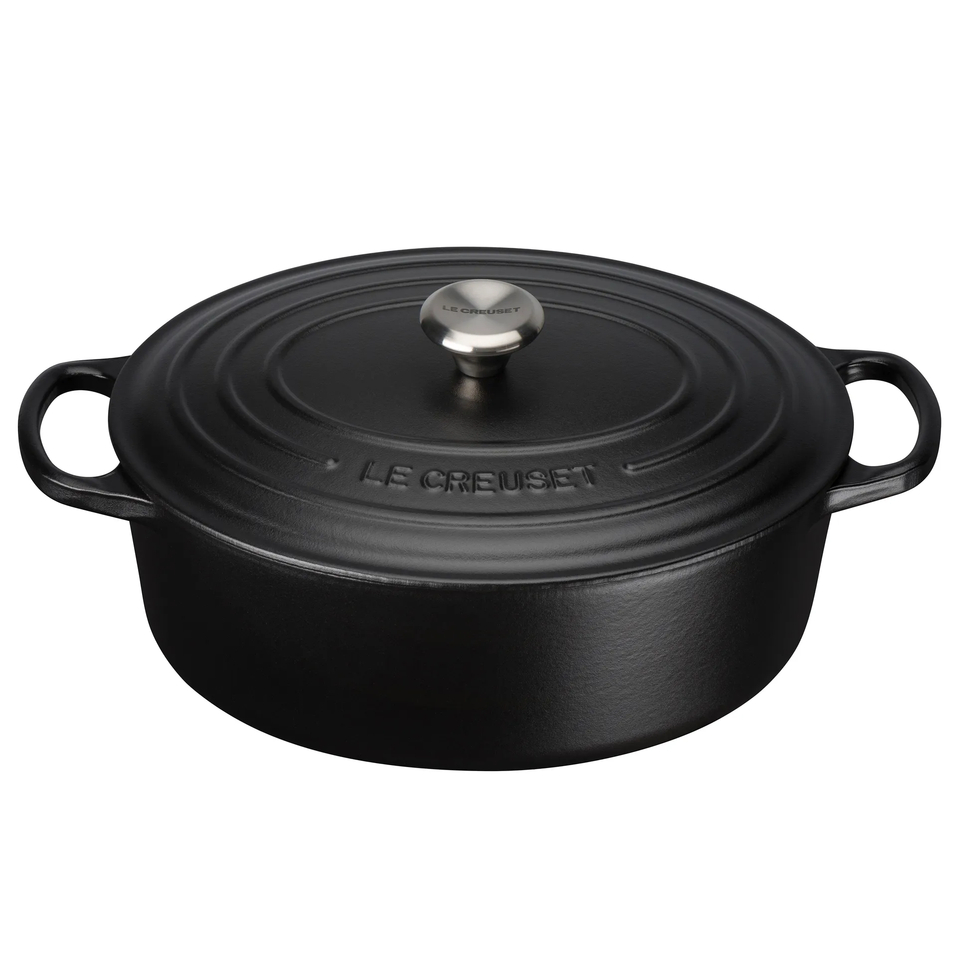 Le Creuset Signature ovale braadpan 4,1 L, Mat zwart Le Creuset