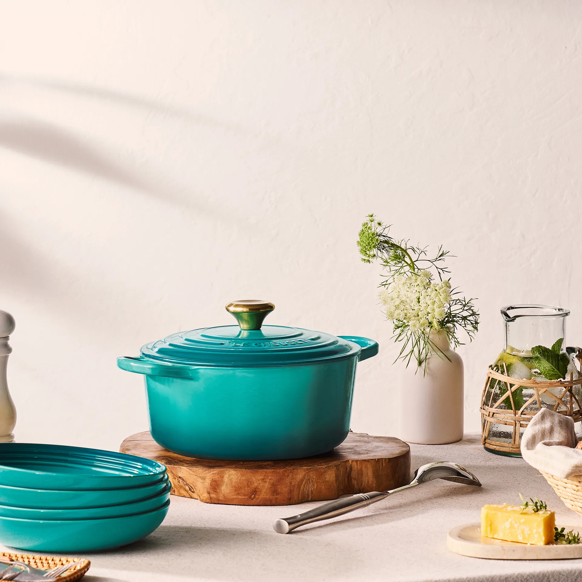 Le Creuset Signature pastabord 22 cm, Bleu Riviera Le Creuset