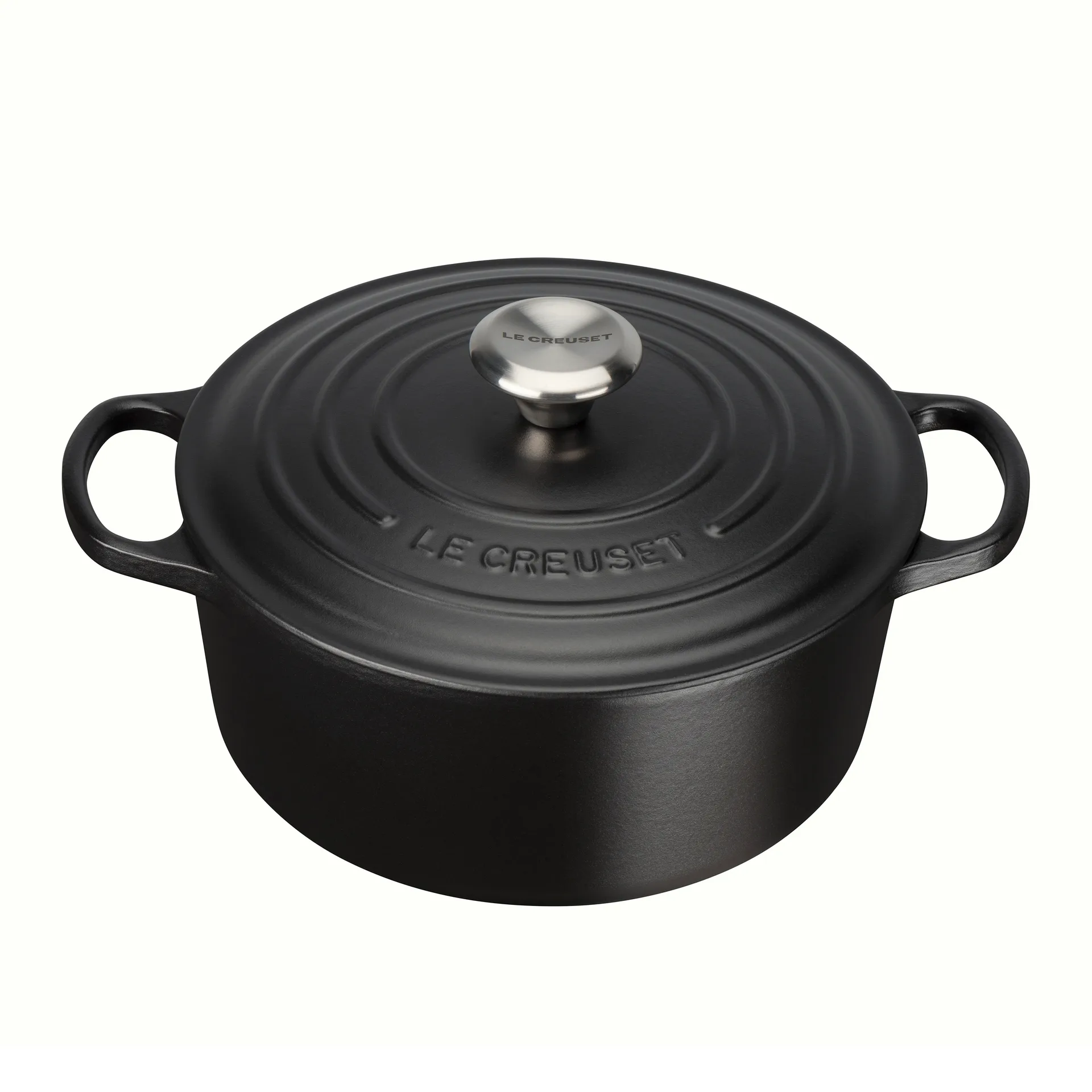Le Creuset Signature ronde braadpan 4,2 L, Mat zwart Le Creuset