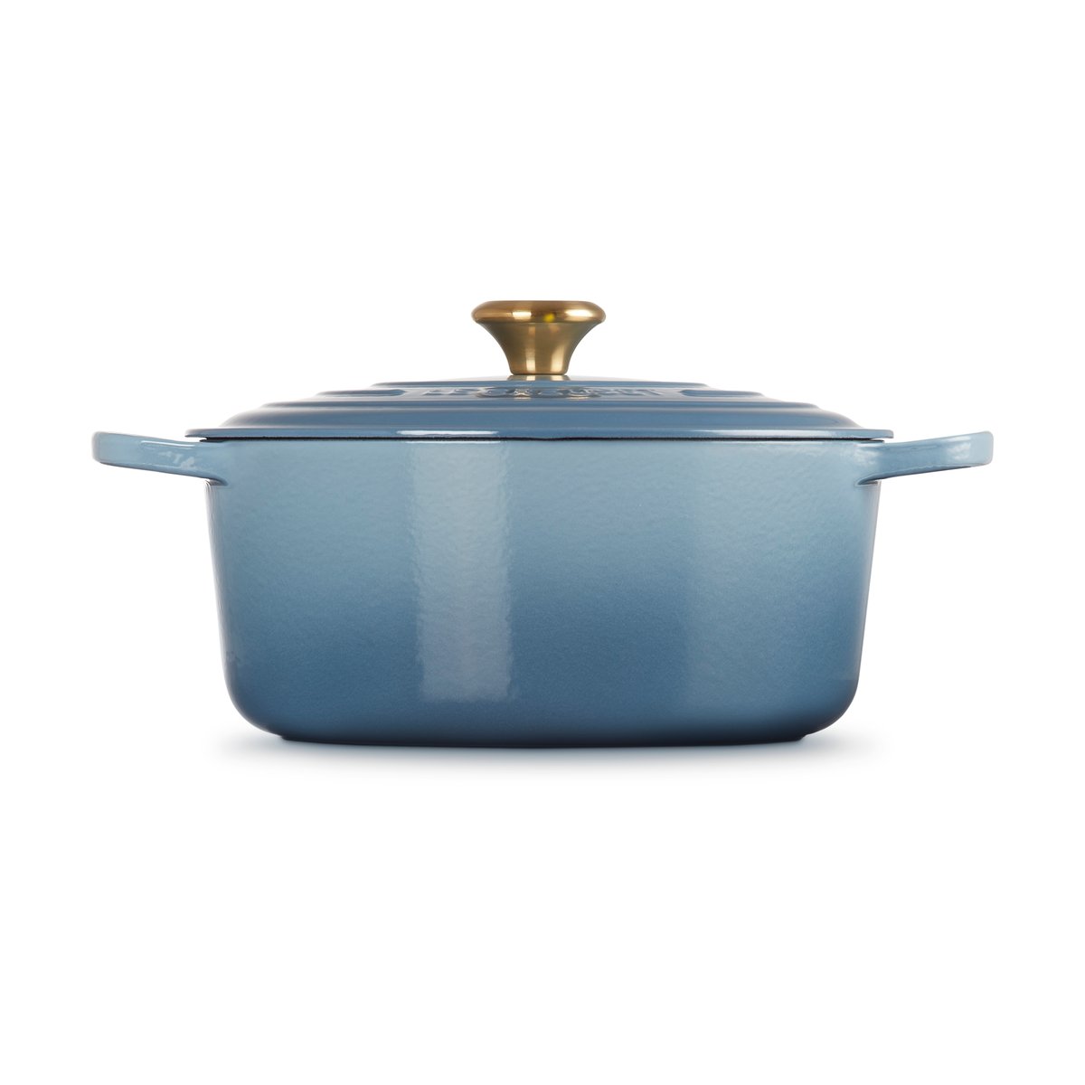 Le Creuset Signature ronde braadpan 6,7 l Chambray | Scandinavisch Interieur | Stoofpannen | Blauw