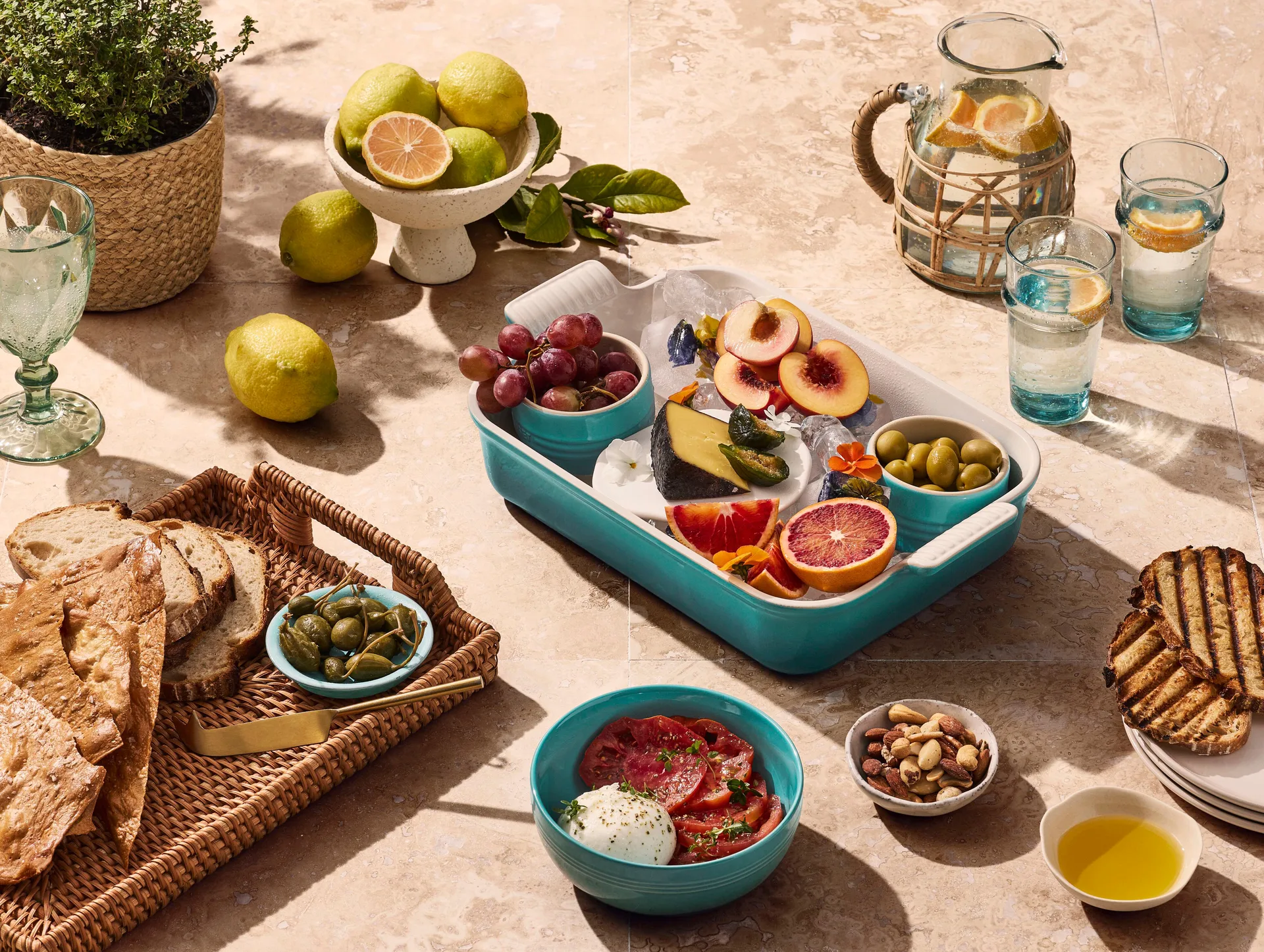 Le Creuset Signature serveerschaal 2,2 L, Bleu Riviera Le Creuset