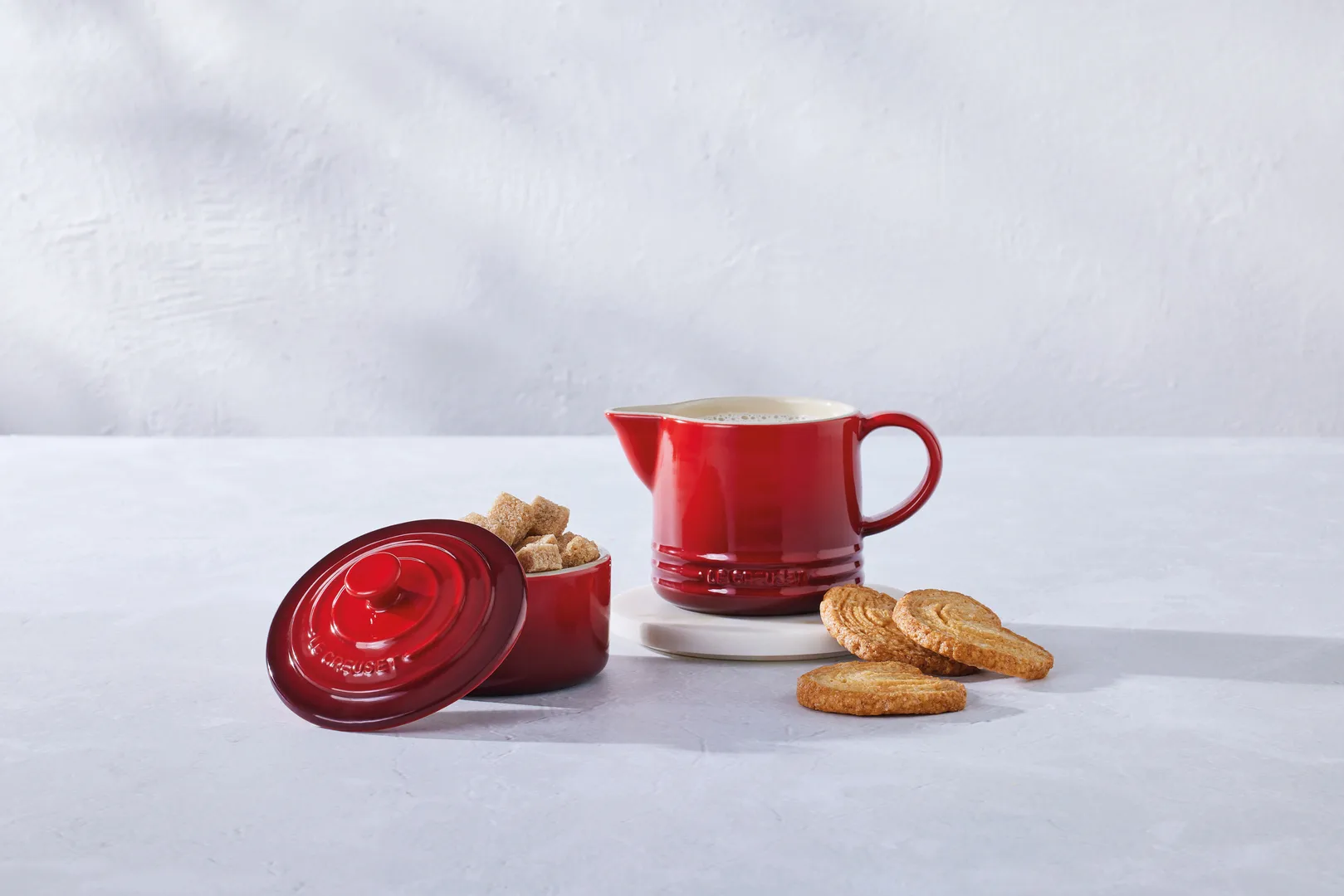 Le Creuset Signature suiker- & melkset, Cerise Le Creuset