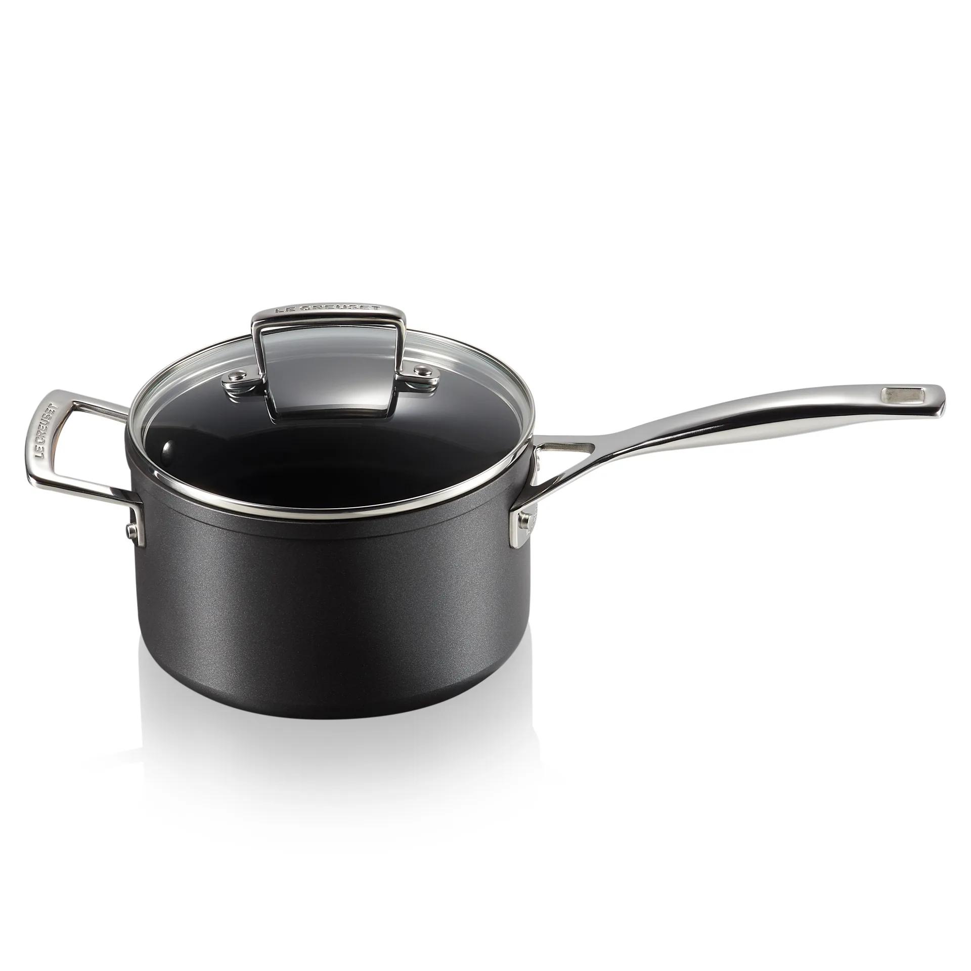 Le Creuset steelpan met glazen deksel 1,9 l, Zwart Le Creuset