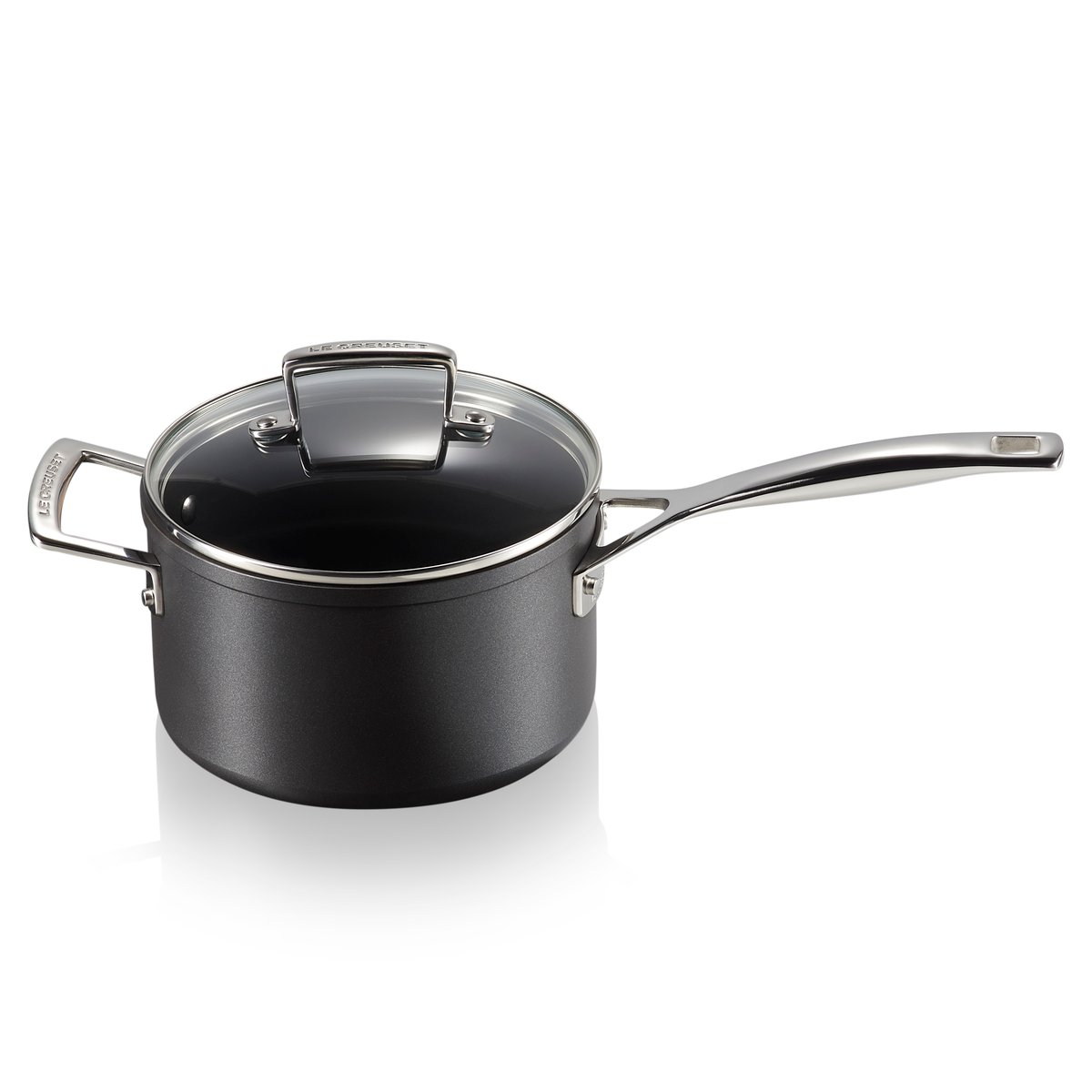 Le Creuset Le Creuset steelpan met glazen deksel 1,9 l Zwart