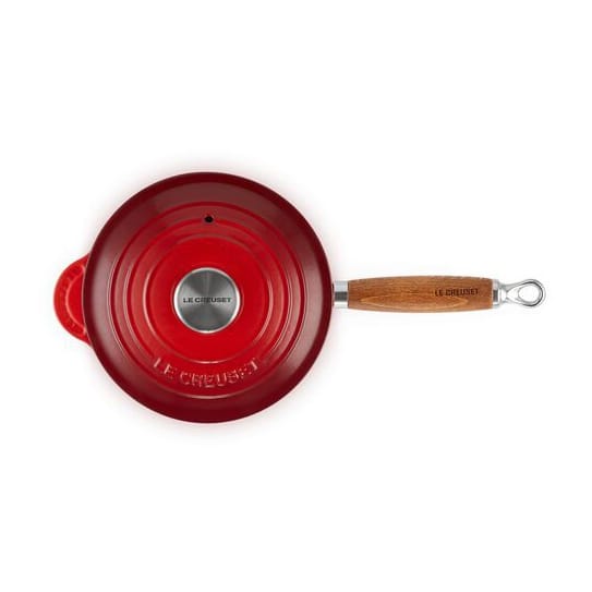 Le Creuset steelpan met houten handvat 1,8 l, Cerise Le Creuset