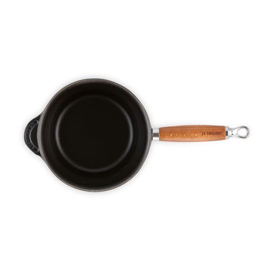 Le Creuset steelpan met houten handvat 1,8 l, Matte black Le Creuset