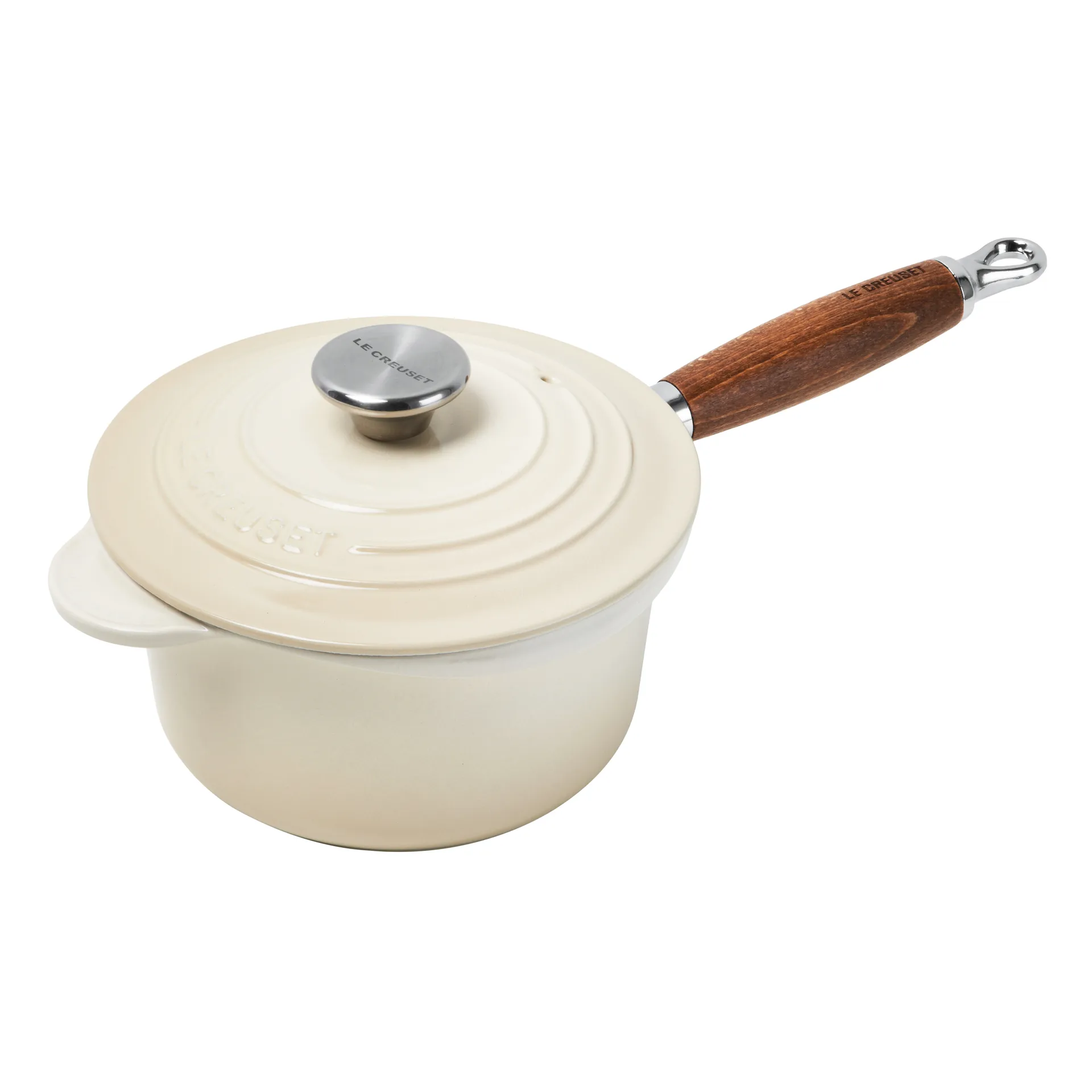 Le Creuset steelpan met houten handvat 1,8 l, Meringue Le Creuset